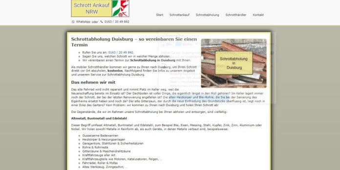 image 1 478 696x349 - Kostenlose Schrottabholung in Duisburg für Privatpersonen und Gewerbetreibende